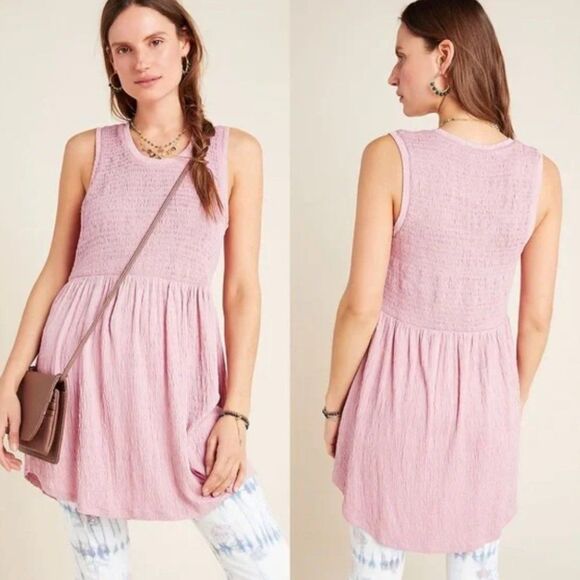 Anthropologie Riley Smocked Tunic Size Medium - Picture 1 of 5